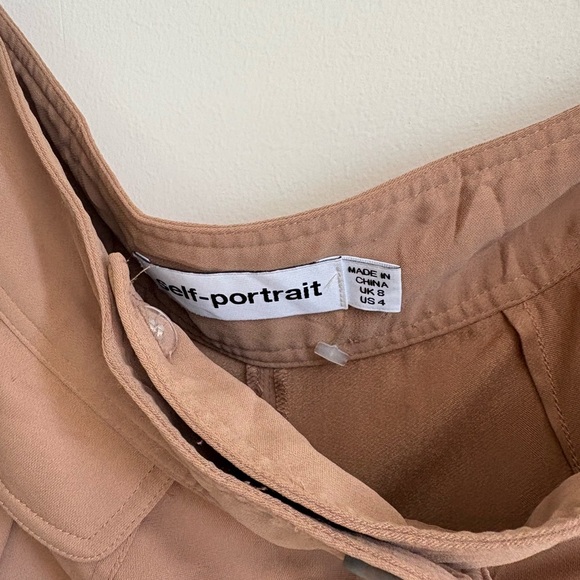 Self-Portrait Camel Midi Asymmetrical Skirt - Size US4 - Picture 3 of 8